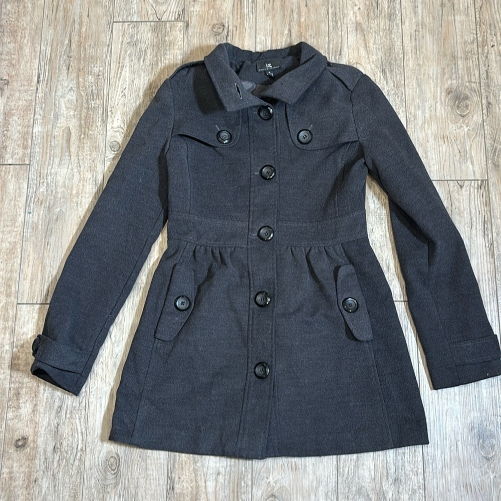 IZ Byer California Gray Pea Coat Winter/Fall Business Woman’s Size Medium